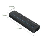 ORICO CT2U3-13AB Plastic Stripes 13 Ports USB 3.0 HUB with Individual Switches - Image 14