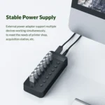 ORICO CT2U3-13AB Plastic Stripes 13 Ports USB 3.0 HUB with Individual Switches - Image 9