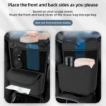 3054 Napa Texture Leather Car Center Console Storage Bag - Image 2