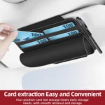 3073 Napa Texture Leather Car Removable Glasses Storage Bag - Image 3