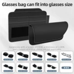 3073 Napa Texture Leather Car Removable Glasses Storage Bag - Image 6