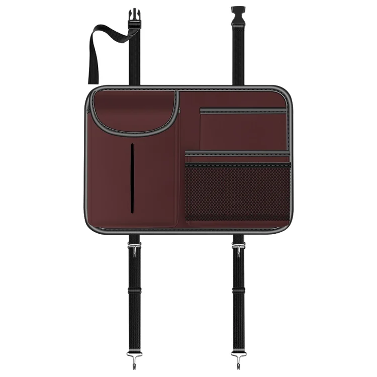 3087 Napa Texture Leather Car Seat Back Storage Bag