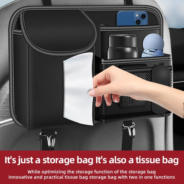 EDA0057544_B1.webp 3087 Napa Texture Leather Car Seat Back Storage Bag - Image 2