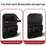 4041 Napa Texture Leather Car Seat Back Storage Bag Folding Dining Table - Image 3