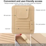 Car Litchi Texture Hanging Tissue Box Sun Visor Card Storage Clip - Image 5