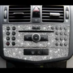 For Mercedes-Benz C-class W204 2007-2010 Car Central Control Panel C Diamond Decorative Sticker, Left and Right Drive