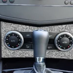 For Mercedes-Benz C-class W204 2007-2010 Car AC Panel D Diamond Decorative Sticker, Left and Right Drive