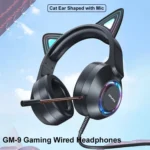 AWEI GM-9 Cat Ear Colorful Light Wired Gaming Headset with Mic - Image 2