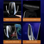 G10 Infrared lnduction Wireless Fast Charging Air Outlet Car Holder - Image 6