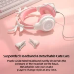 G35 Cute Cat RGB Head-mounted Wired Gaming Earphone - Image 5