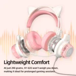 G35 Cute Cat RGB Head-mounted Wired Gaming Earphone - Image 6