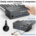 KC-KVM203DH 8K 30Hz USB3.0 DP+DP+HDMI Triple Monitors KVM Switch, EU Plug - Image 4