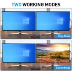 KC-KVM302AS 4K 60Hz USB3.0 / HDMI Dual Monitors KVM Switch, EU Plug - Image 4