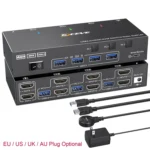 KC-KVM302AS 4K 60Hz USB3.0 / HDMI Dual Monitors KVM Switch, EU Plug - Image 8