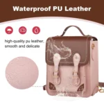 Cwatcun D81 Retro Camera Crossbody Bag Vintage PU Leather Waterproof Camera Handbag - Image 8