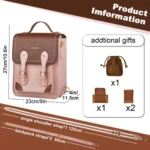 Cwatcun D81 Retro Camera Crossbody Bag Vintage PU Leather Waterproof Camera Handbag - Image 9