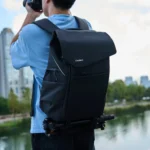 Cwatcun D89 Camera Backpack Waterproof Leather Film 15.6 Laptop Sleeve Bag - Image 11