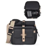 Cwatcun D90 Contrast Color Single Shoulder Camera Bag Outdoor Camera Bag Professional Crossbody Handbag