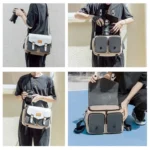 Cwatcun D99 Contrast Color Single Shoulder Camera Bag Outdoor Camera Bag Professional Crossbody Handbag - Image 8