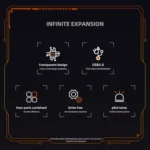 SW4U-A 5 in 1 USB to Type-C + 4 x USB3.0 HUB Docking Station - Image 4