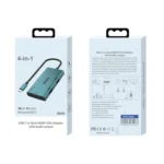 Onten M206 4K 60Hz 4 in 1 Type-C to Dual HDMI + VGA + 3.5mm Video Converter Adapter - Image 6