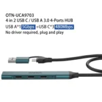 Onten UCA9703 4 in 2 USB 3.0 + Type-C to 3 Type-C + USB HUB Docking Station - Image 3