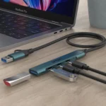 Onten UCA9703 4 in 2 USB 3.0 + Type-C to 3 Type-C + USB HUB Docking Station - Image 5