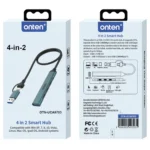 Onten UCA9703 4 in 2 USB 3.0 + Type-C to 3 Type-C + USB HUB Docking Station - Image 6