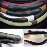 Super Fiber Leather Car Universal Anti-skid Steering Wheel Cover, Diameter: 38cm - Image 3
