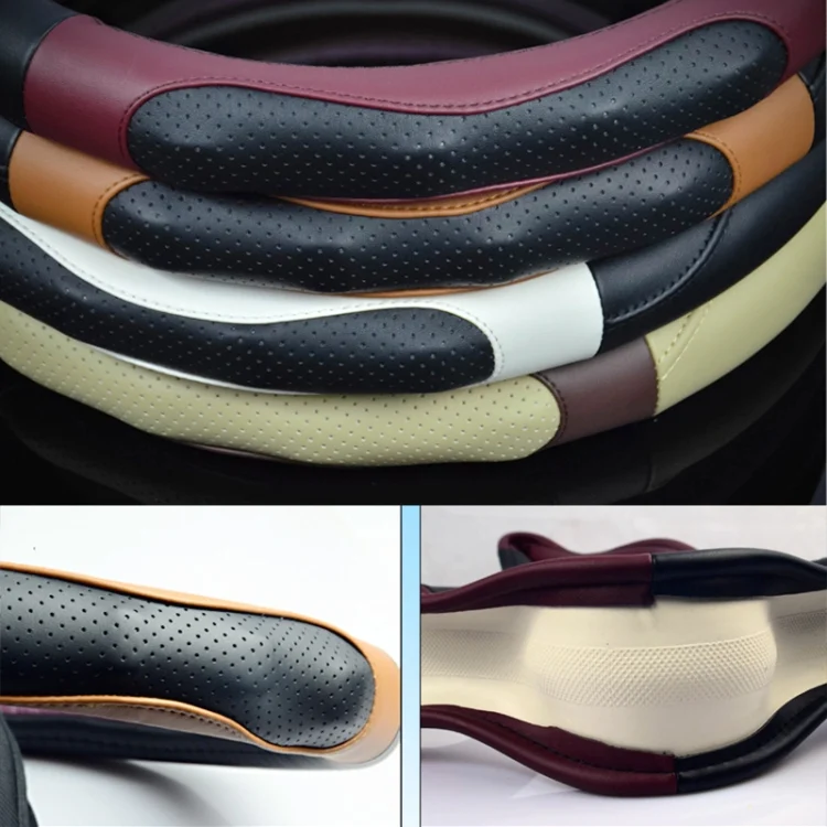 EDA0060079_B2.webp Super Fiber Leather Car Universal Anti-skid Steering Wheel Cover, Diameter: 38cm - Image 3