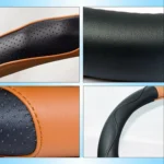 Super Fiber Leather Car Universal Anti-skid Steering Wheel Cover, Diameter: 38cm - Image 4