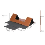 Magnetic PU Leather Tablet Laptop Folding Holder - Image 2
