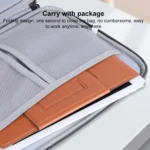 Magnetic PU Leather Tablet Laptop Folding Holder - Image 4