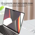 Magnetic PU Leather Tablet Laptop Folding Holder - Image 5