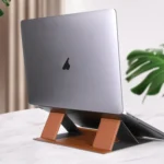 Magnetic PU Leather Tablet Laptop Folding Holder - Image 8