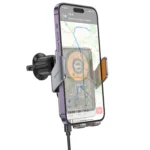hoco HW7 Transparent Discovery Edition Air Outlet Infrared Wireless Fast Charging Car Holder -Qty: 5 Units - Image 2