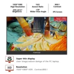 17.3 inch FHD 1920x1080P IPS Screen Portable Monitor - Image 3