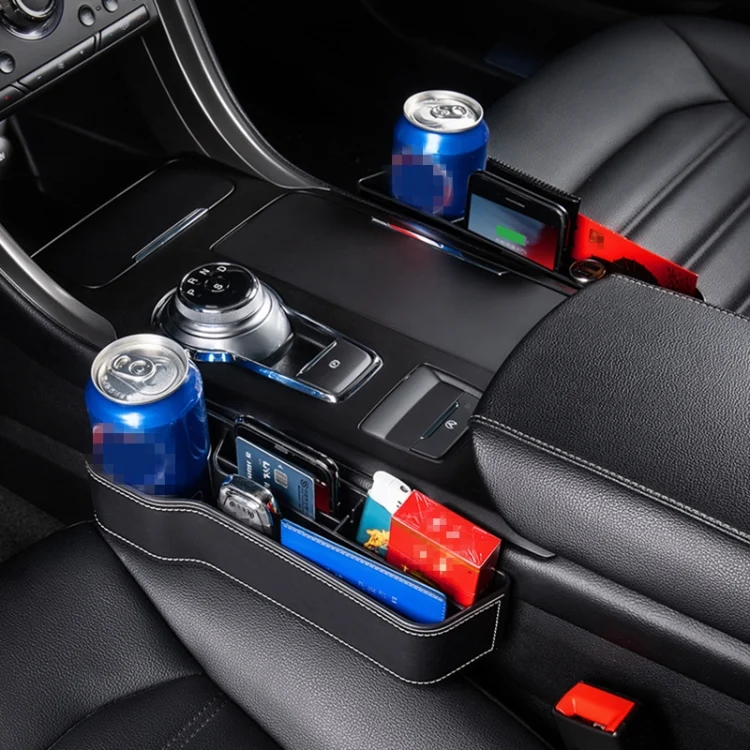 EDA00612402B_10.webp Car Multi-functional Console Box Cup Holder Seat Gap Side Storage Box, Frizzled Feather Style - Image 11