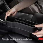 Car Multi-functional Console Box Cup Holder Seat Gap Side Storage Box, Leather Style - Image 5