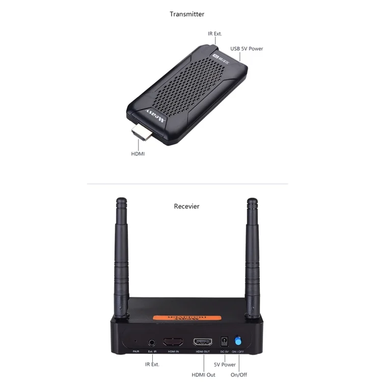 EDA00613101_9.webp Measy FHD656 Mini 1080P HDMI 1.4 HD Wireless Audio Video Transmitter Receiver Extender Transmission System, Transmission Distance: 100m, - Image 10