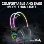 ONIKUMA X22 USB + 3.5mm Colorful Light Wired Gaming Headset with Mic, Cable length: 1.8m - Image 8