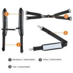 Cwatcun D95 Large Capacity Photography Backpack Shoulders Laptop Camera Bag - Image 5