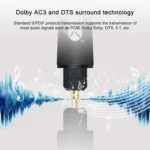 EMK 90 Degree Swivel Adjustable Right Angled 360 Degrees Rotatable Pulg Nylon Woven Mesh Optical Audio Cable - Image 10