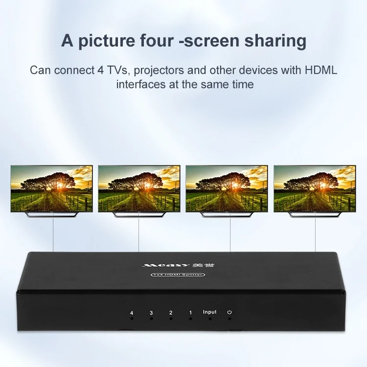 EDA0061851_B2.webp Measy SPH104 1 to 4 4K HDMI 1080P Simultaneous Display Splitter - Image 3
