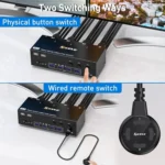 KC-KVM303DH 8K 60Hz USB3.0 DP+DP+HDMI Triple Monitors KVM Switch - Image 5