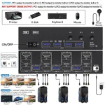 KC-KVM303DH 8K 60Hz USB3.0 DP+DP+HDMI Triple Monitors KVM Switch - Image 7