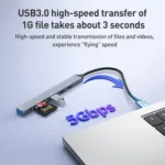 ADS-807 PD100 6 in 1 Type-C to PD100W + USB3.0 + USB2.0 + SD/TF HUB Docking Station - Image 4