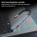 ADS-807 PD100 6 in 1 Type-C to PD100W + USB3.0 + USB2.0 + SD/TF HUB Docking Station - Image 8