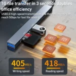 ADS-807D 6 in 1 USB + Type-C to PD100W + USB3.0/2.0 + SD/TF HUB Docking Station - Image 3