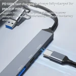 ADS-807D 6 in 1 USB + Type-C to PD100W + USB3.0/2.0 + SD/TF HUB Docking Station - Image 4